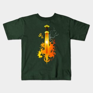 Flaming Sword Kids T-Shirt